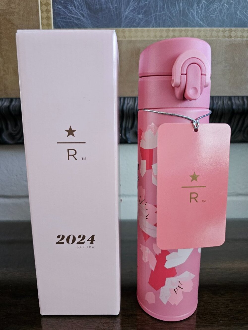 Starbucks Reserve Japan Imported Sakura 2024 Pink SS Bottle 400ml Thermos NEW